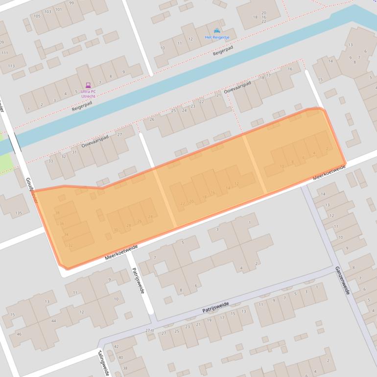 Kaart van postcodegebied 3403AL.