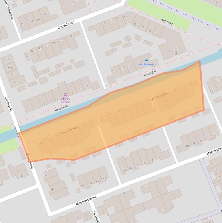 Kaart van postcodegebied 3403AN.