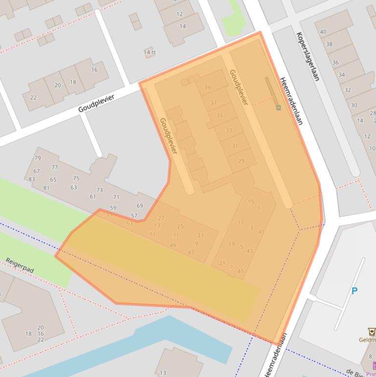 Kaart van postcodegebied 3403AR.