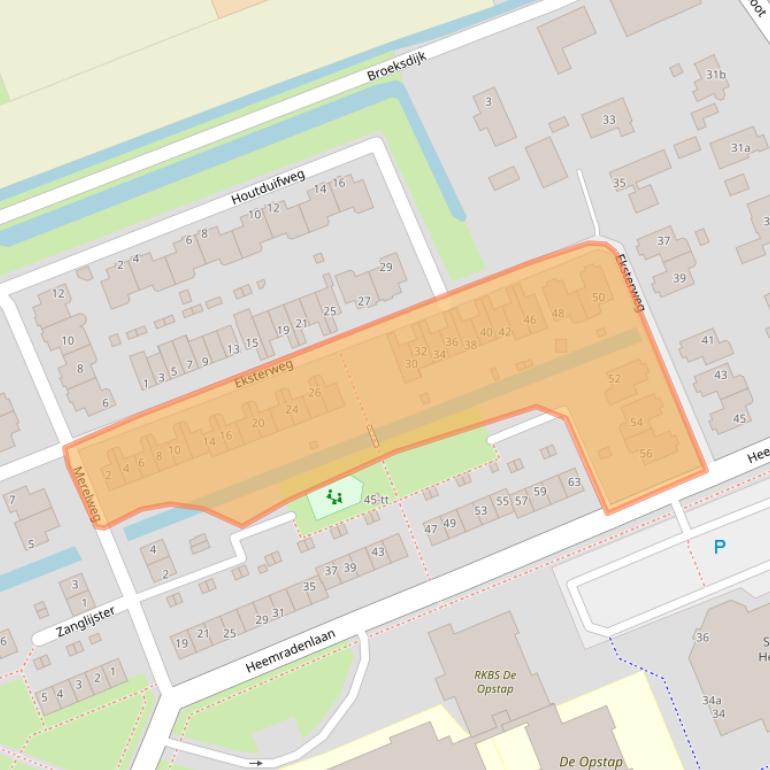 Kaart van postcodegebied 3403BB.