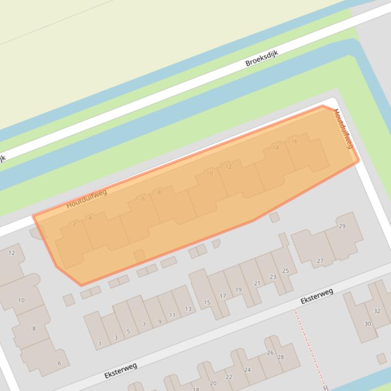Kaart van postcodegebied 3403BD.