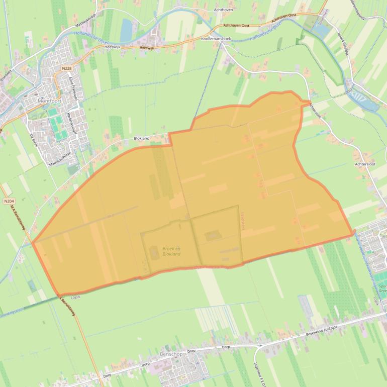 Kaart van postcodegebied 3403NH.