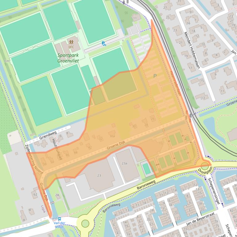 Kaart van postcodegebied 3403NJ.