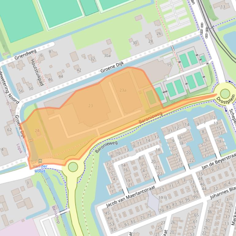 Kaart van postcodegebied 3403NL.