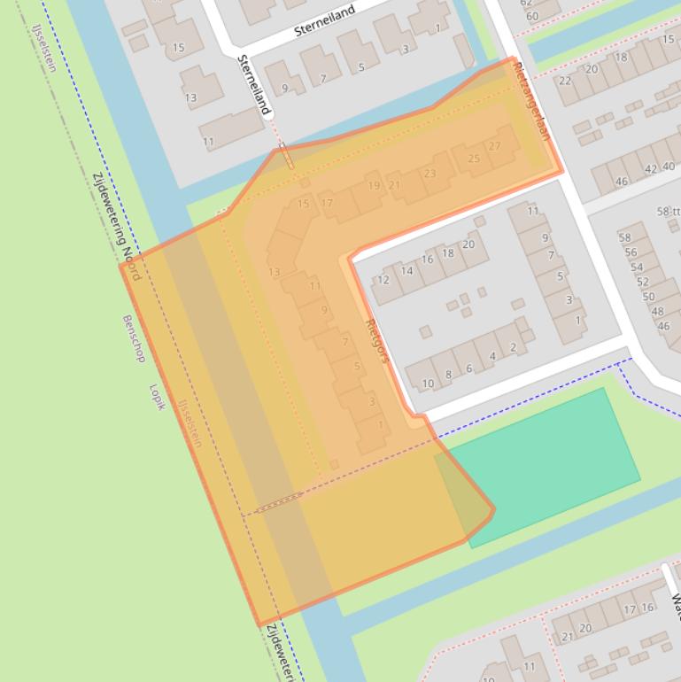 Kaart van postcodegebied 3403ZK.