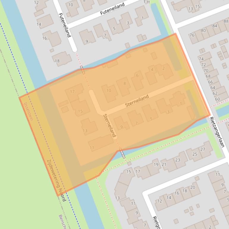 Kaart van postcodegebied 3403ZL.