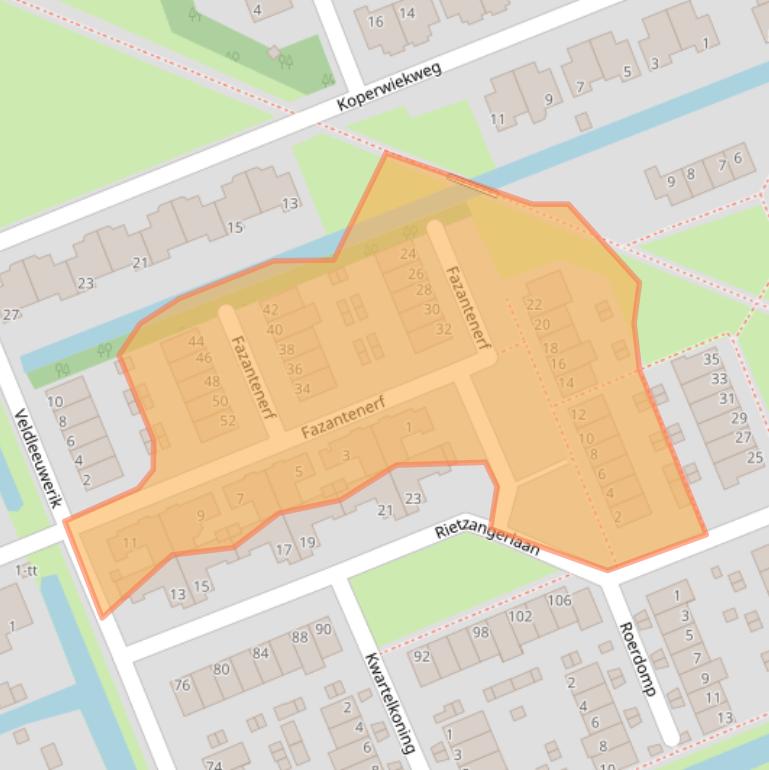 Kaart van postcodegebied 3403ZR.