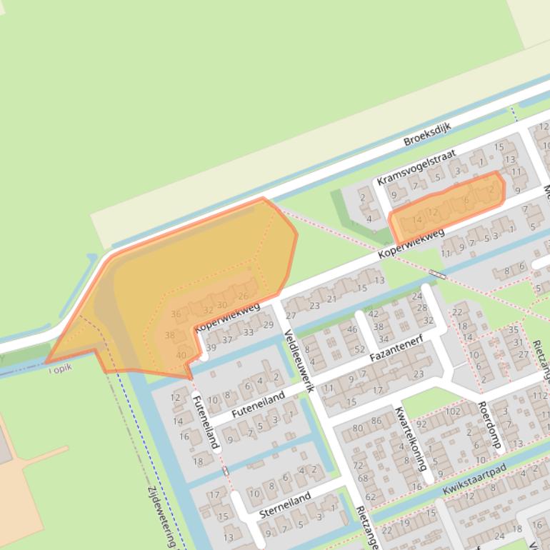 Kaart van postcodegebied 3403ZS.