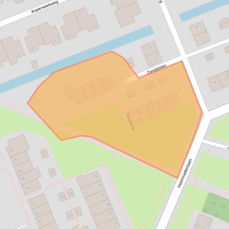 Kaart van postcodegebied 3403ZX.