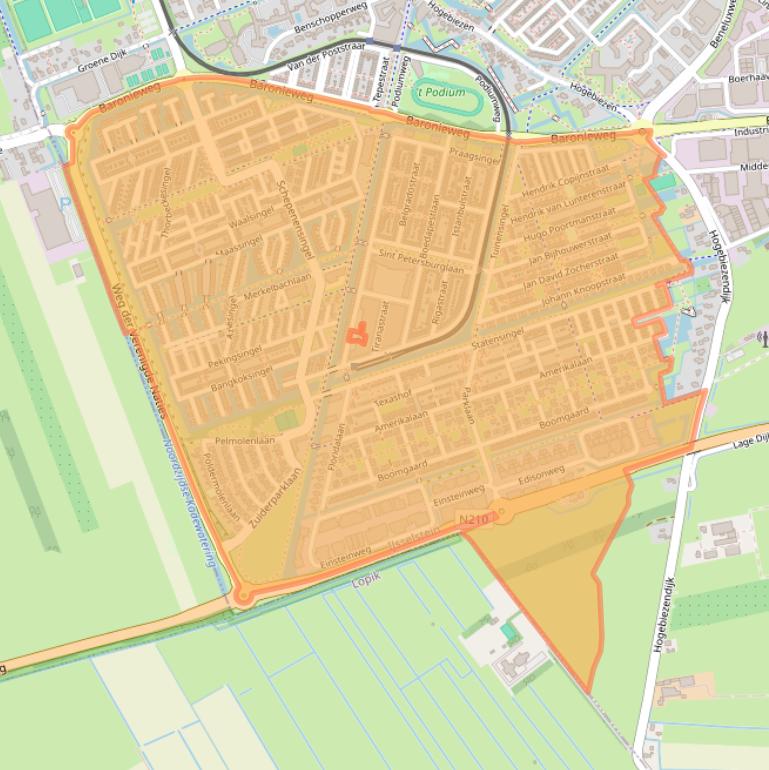 Kaart van postcodegebied 3404.