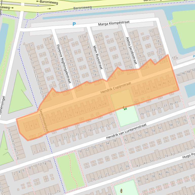 Kaart van postcodegebied 3404AC.