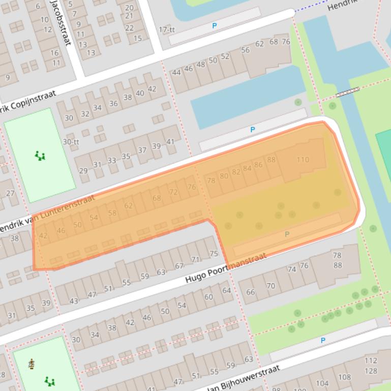 Kaart van postcodegebied 3404AG.