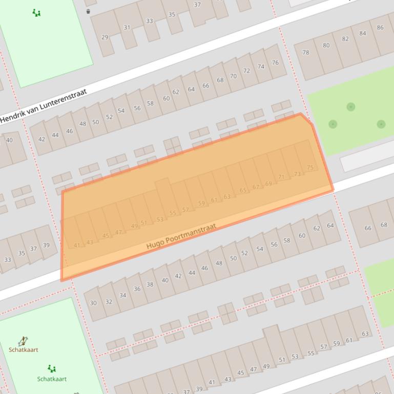 Kaart van postcodegebied 3404AJ.