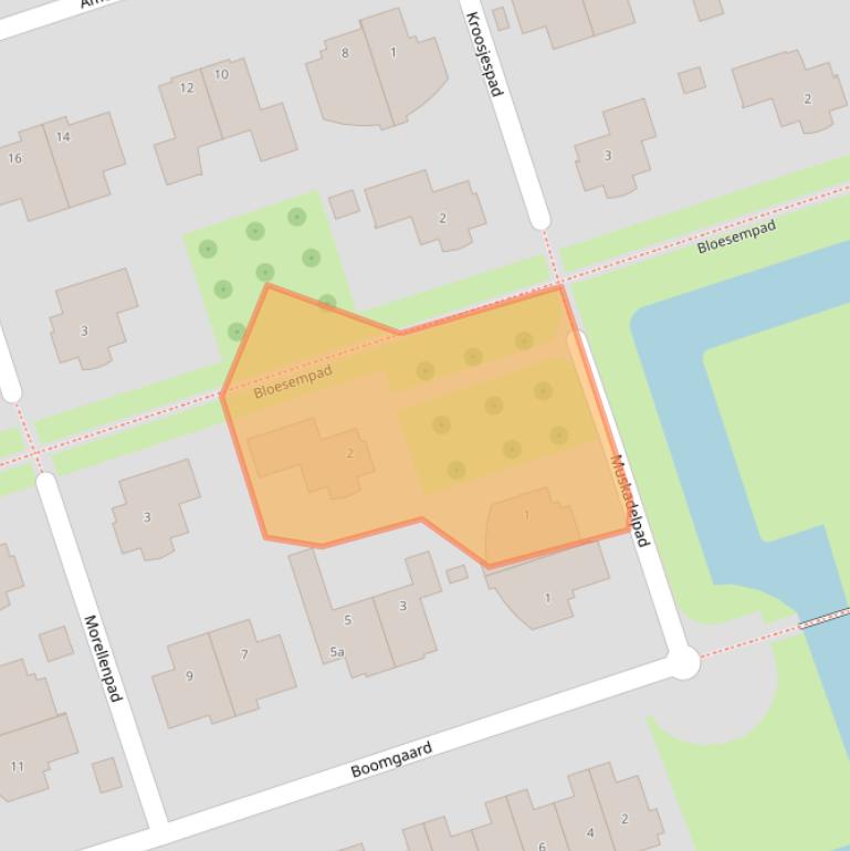 Kaart van postcodegebied 3404BC.