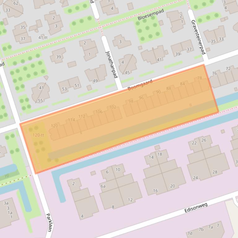 Kaart van postcodegebied 3404BJ.