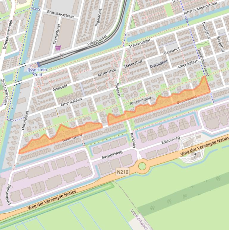 Kaart van postcodegebied 3404BK.