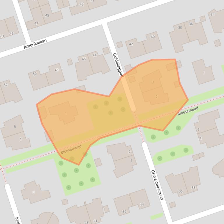 Kaart van postcodegebied 3404BL.