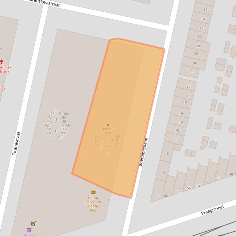 Kaart van postcodegebied 3404CA.