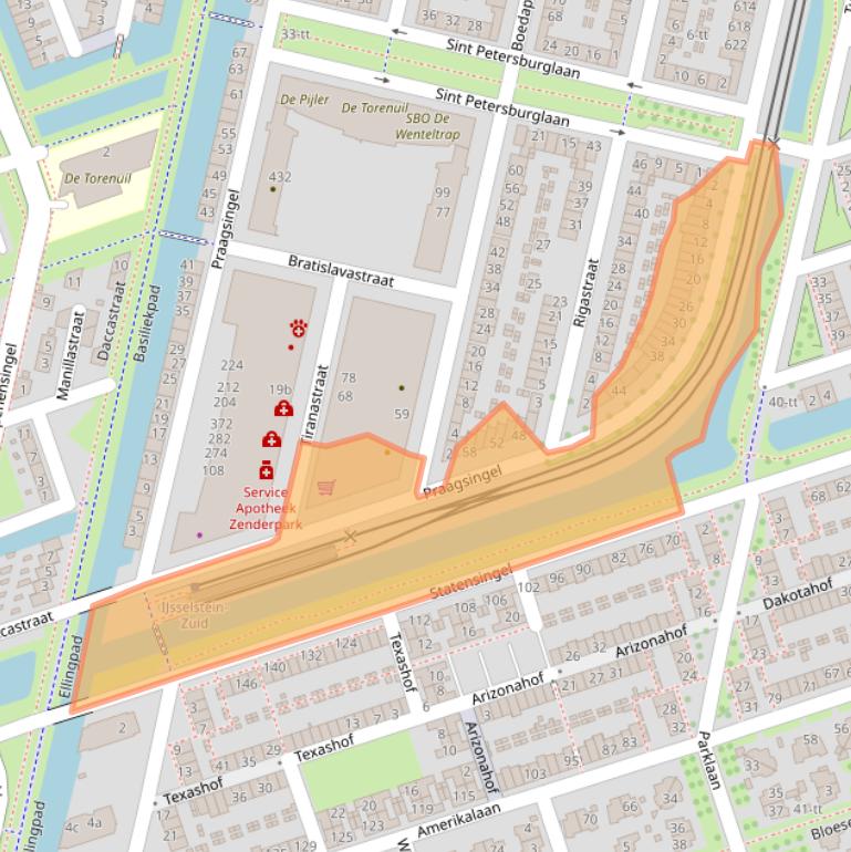 Kaart van postcodegebied 3404CD.