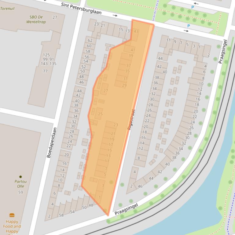 Kaart van postcodegebied 3404CG.