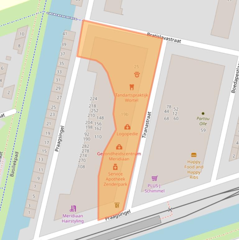 Kaart van postcodegebied 3404CJ.