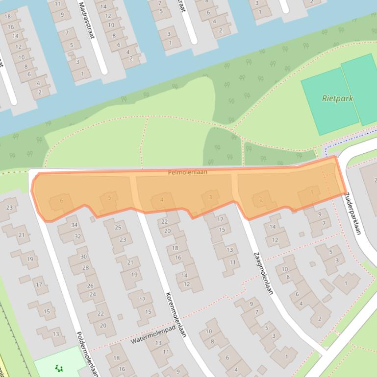 Kaart van postcodegebied 3404DC.