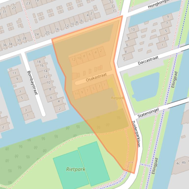 Kaart van postcodegebied 3404DR.