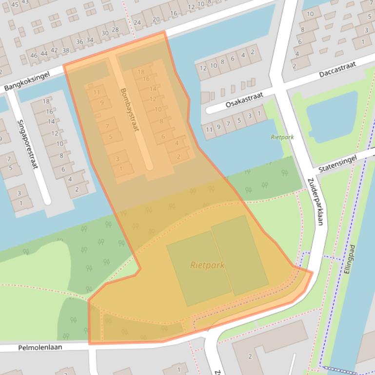 Kaart van postcodegebied 3404DS.