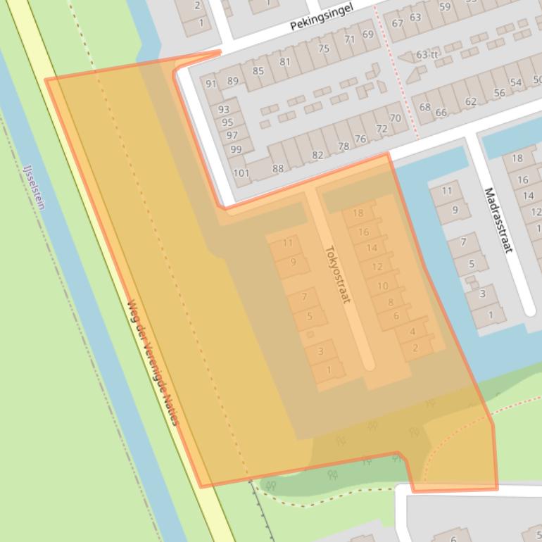 Kaart van postcodegebied 3404DW.