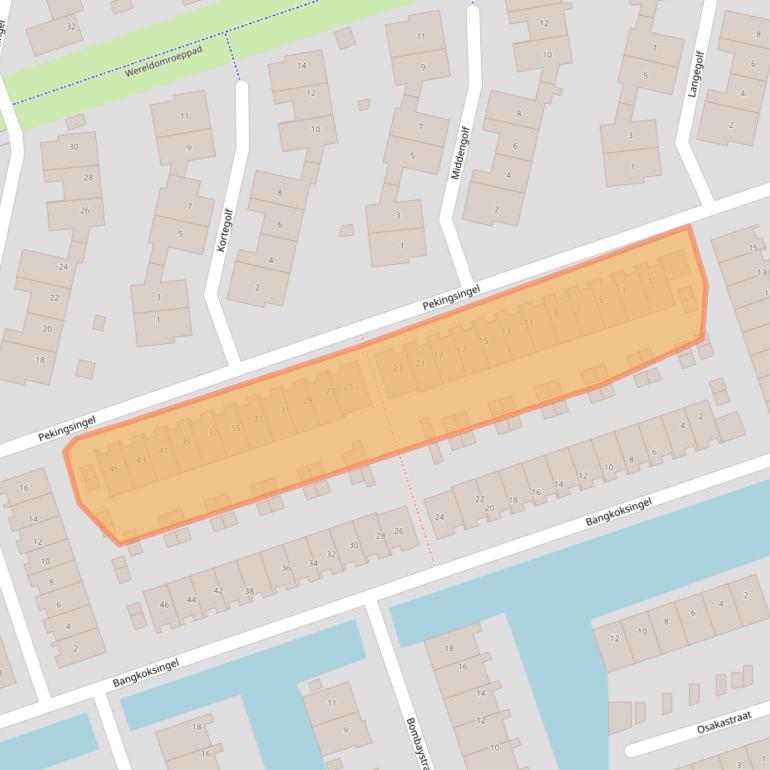 Kaart van postcodegebied 3404EB.