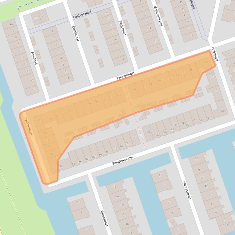 Kaart van postcodegebied 3404EC.