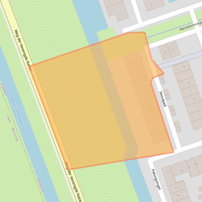 Kaart van postcodegebied 3404ED.
