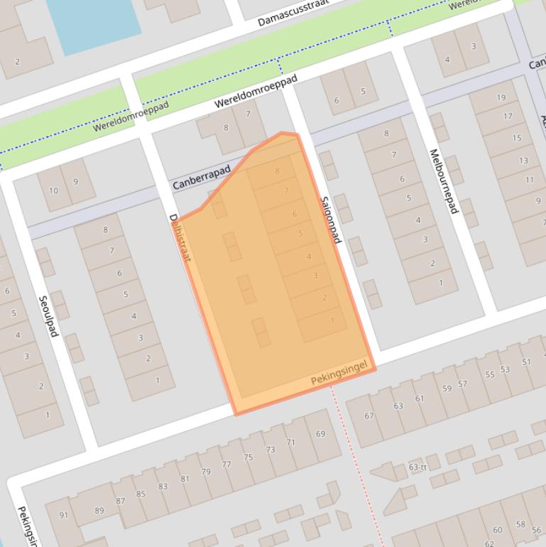 Kaart van postcodegebied 3404EG.