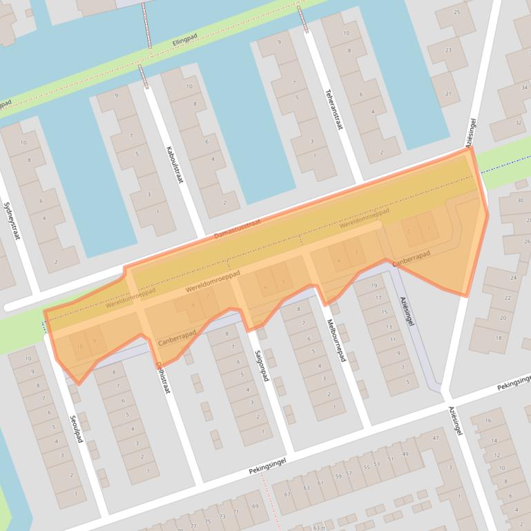 Kaart van postcodegebied 3404EJ.