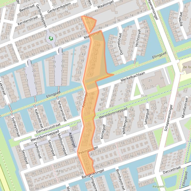 Kaart van postcodegebied 3404EL.