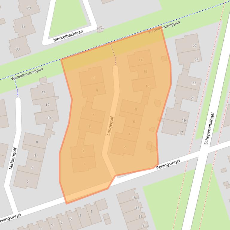 Kaart van postcodegebied 3404EP.