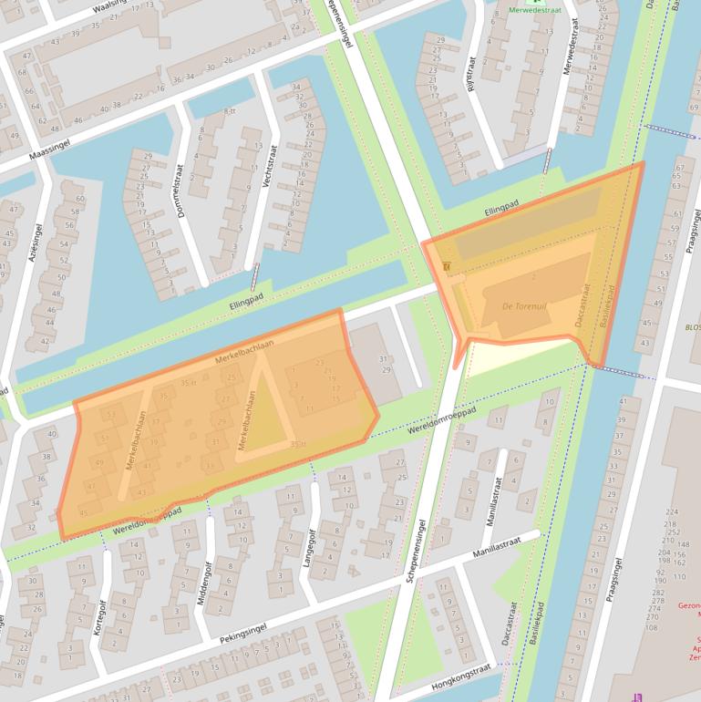Kaart van postcodegebied 3404EX.