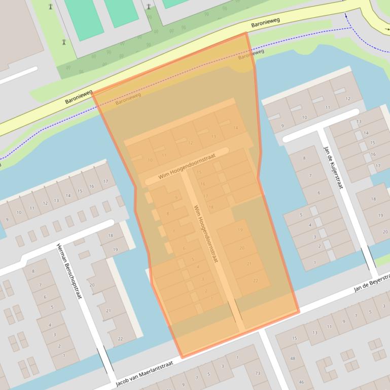 Kaart van postcodegebied 3404GJ.