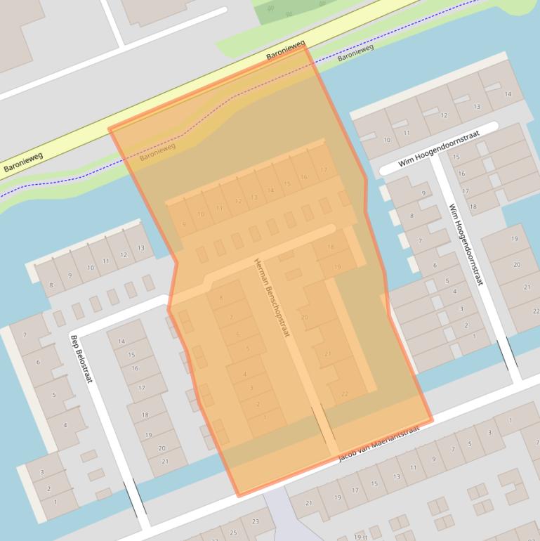 Kaart van postcodegebied 3404GK.
