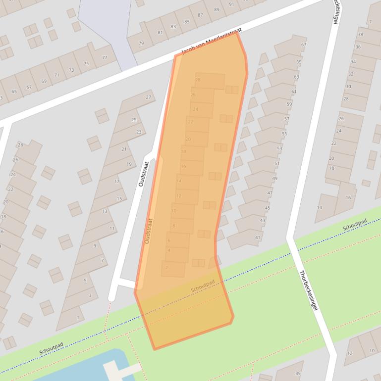 Kaart van postcodegebied 3404HC.