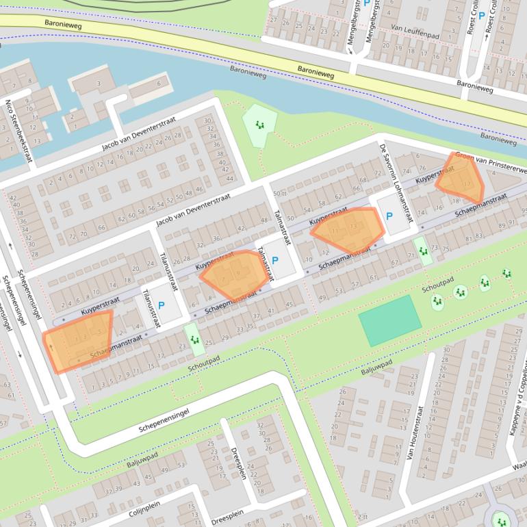 Kaart van postcodegebied 3404HL.