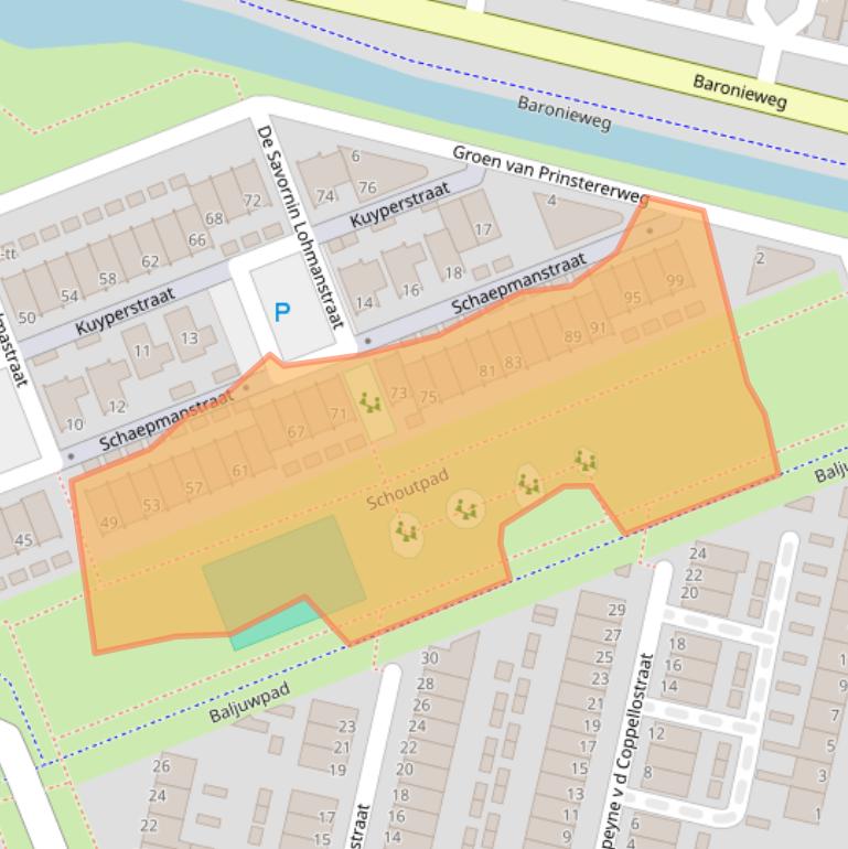 Kaart van postcodegebied 3404HS.
