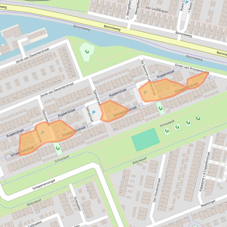 Kaart van postcodegebied 3404HT.
