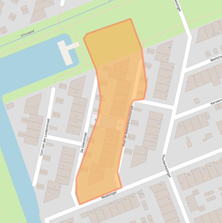 Kaart van postcodegebied 3404JC.