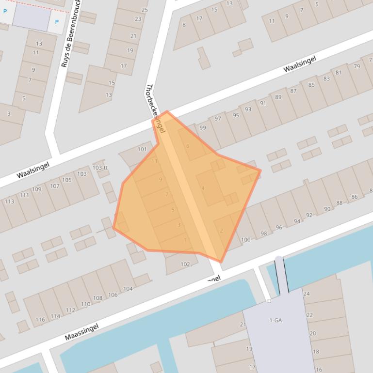 Kaart van postcodegebied 3404JD.