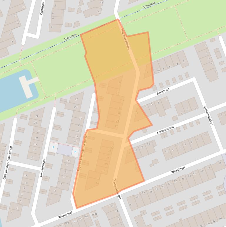 Kaart van postcodegebied 3404JE.