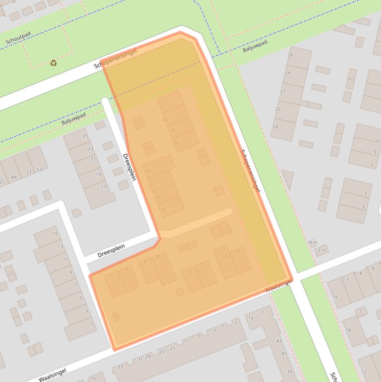 Kaart van postcodegebied 3404JR.