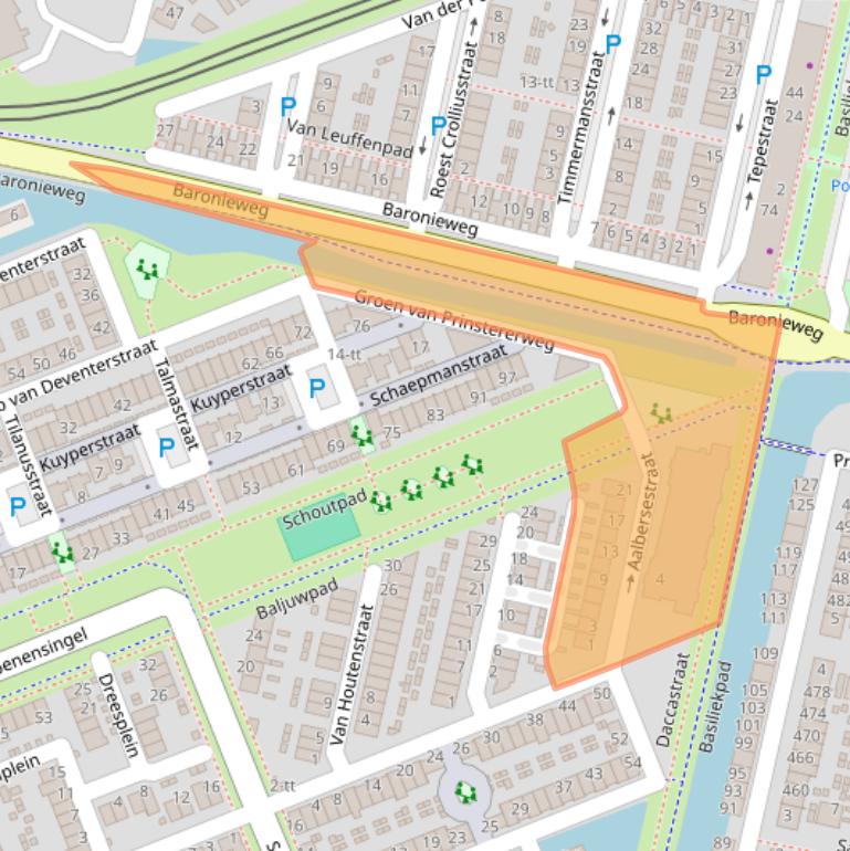 Kaart van postcodegebied 3404JS.