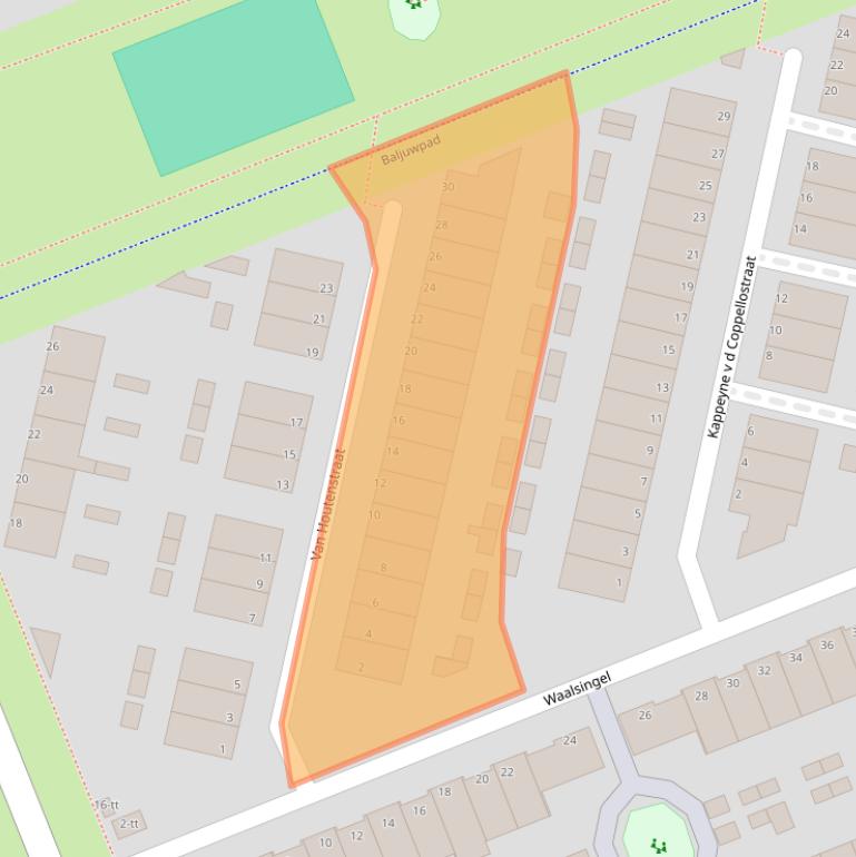 Kaart van postcodegebied 3404JW.