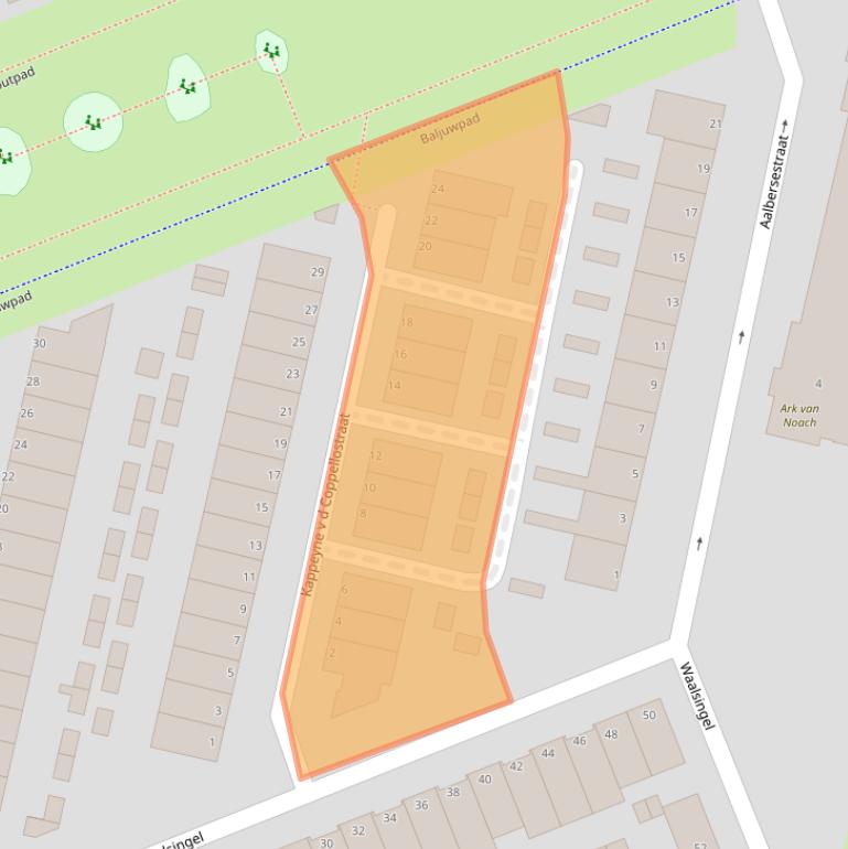 Kaart van postcodegebied 3404JZ.